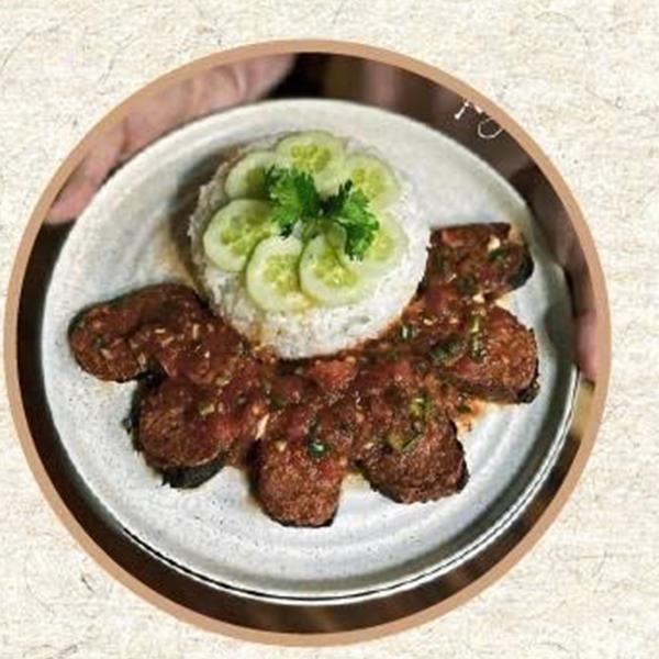 Cơm phù trúc cuộn sốt cà chua